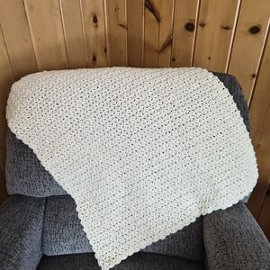Handmade Cream Crochet Blanket